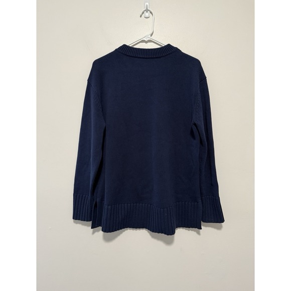 Tuckernuck Navy Blue Cotton Knit Sweater Size Small - Picture 5 of 7